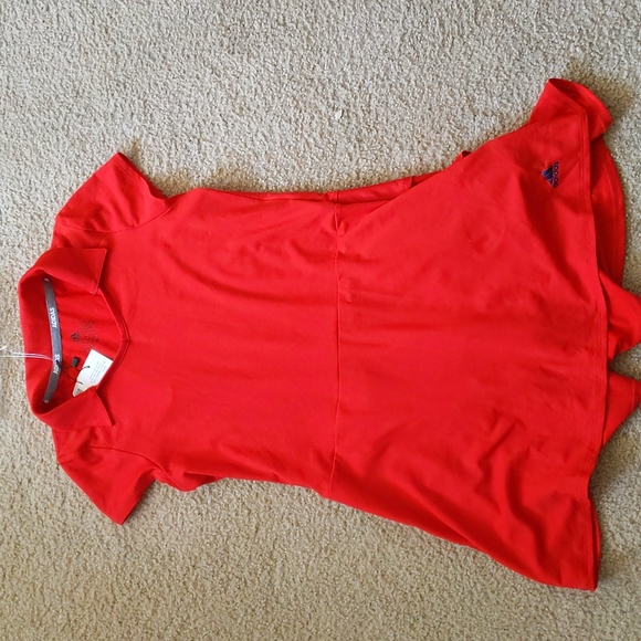 adidas Other - New with Tags Adidas Red Short Sleeve Ruffle Bottom Athletic Dress w Shorts Sz S